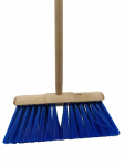 Hillbrush 13" Stiff Blue Polypropylene Yard Broom Complete Hillbrush 13" Stiff Blue Polypropylene Yard Broom Complete